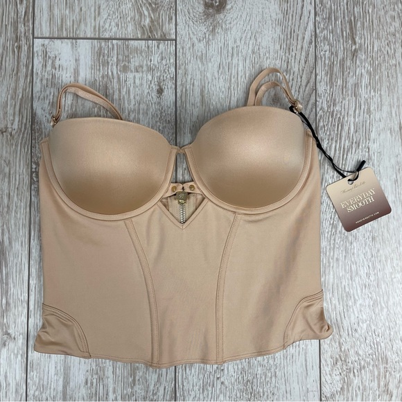 HONEY BIRDETTE 32DD 70E bustier corset shaper top push up nude skin color - Picture 2 of 9